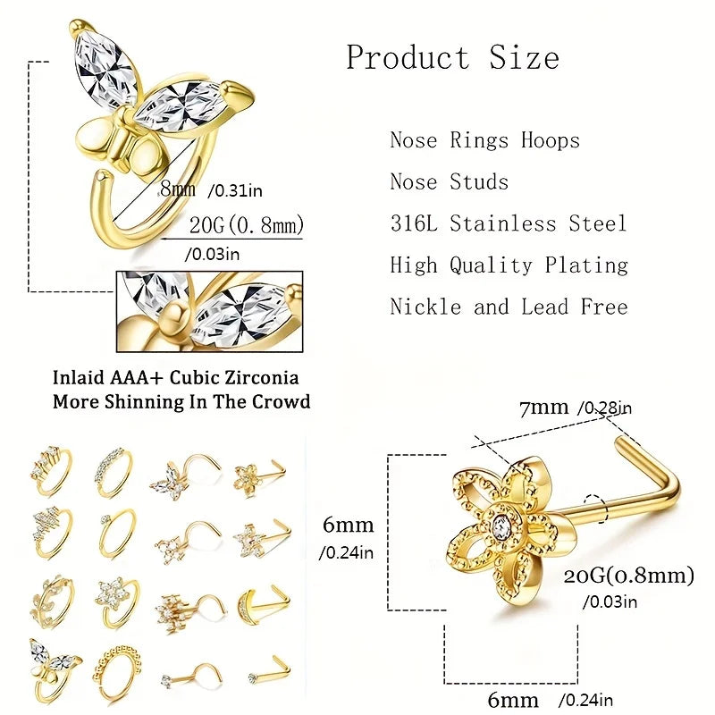 1Pc Nose Rings