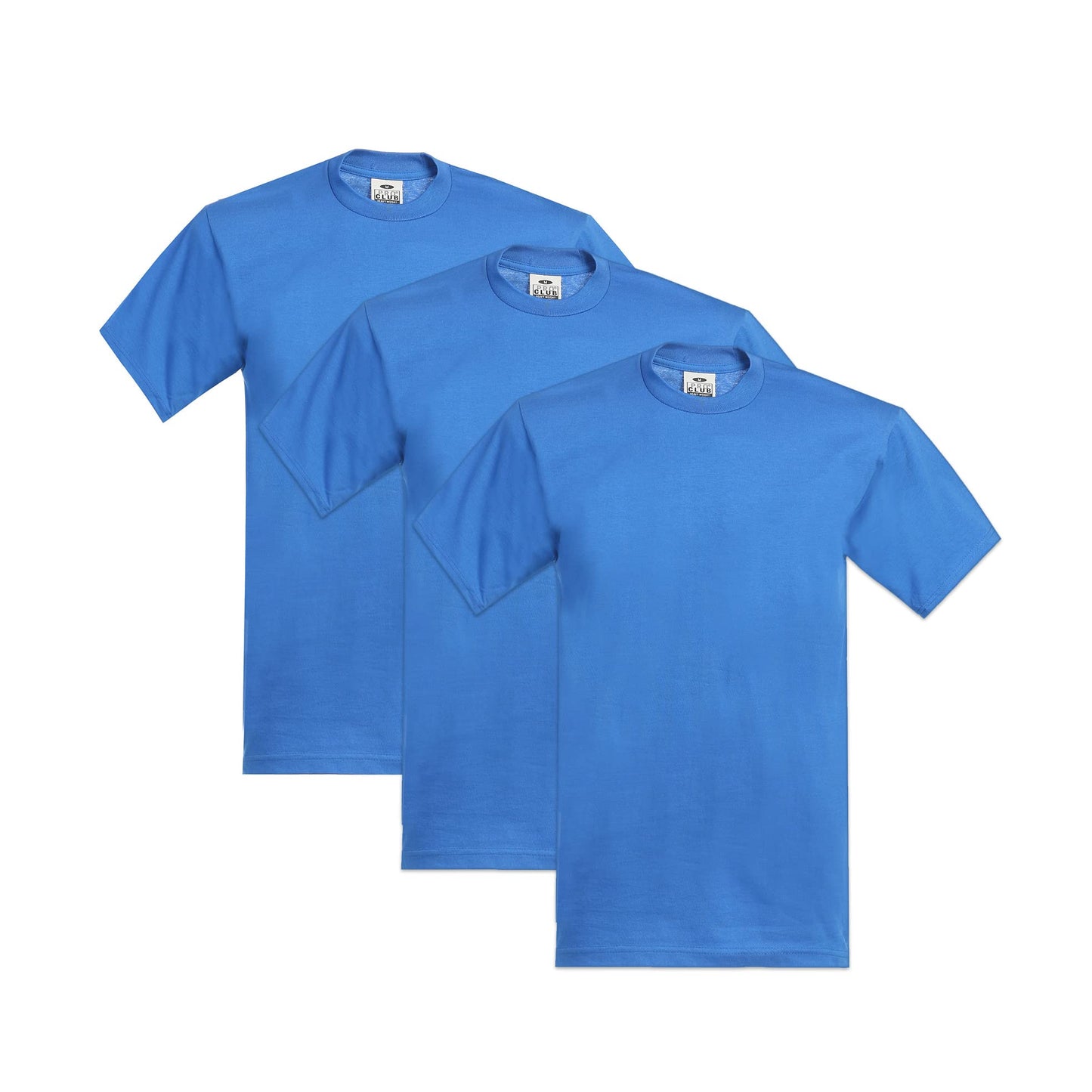 Pro Club Men's 3-Pack Heavyweight Cotton Short Sleeve Crew Neck T-Shirt