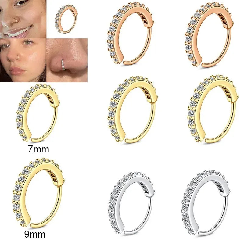 1pc Zercon Septum Nose Rings